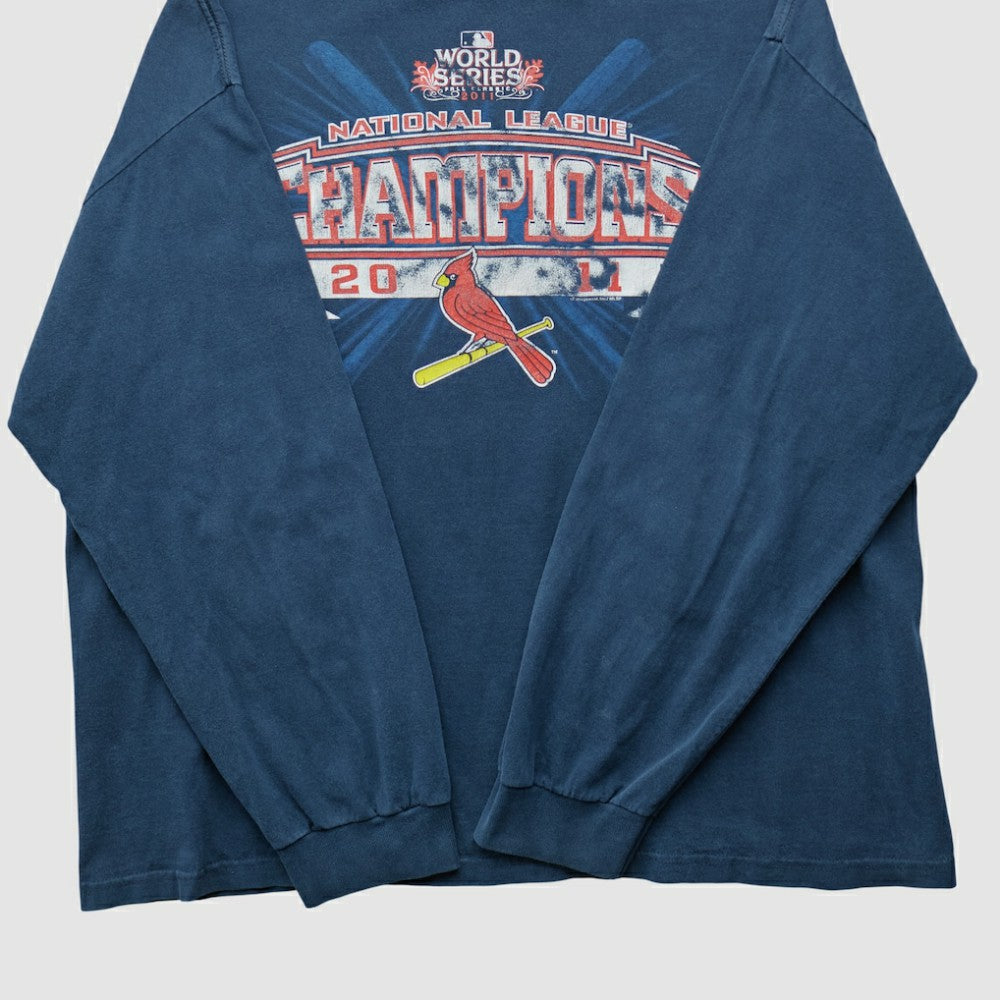 St. Louis Cardinals Alstyle 2011 Long Sleeve T-shirt - Navy - L by Fanatics Real Vintage T-shirts