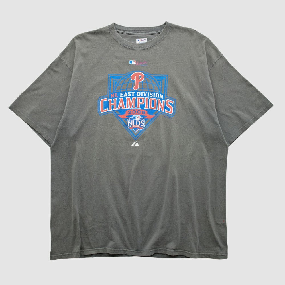 Philadelphia Phillies Majestic 2009 T-shirt - Gray - 2XL by Fanatics Real Vintage T-shirts