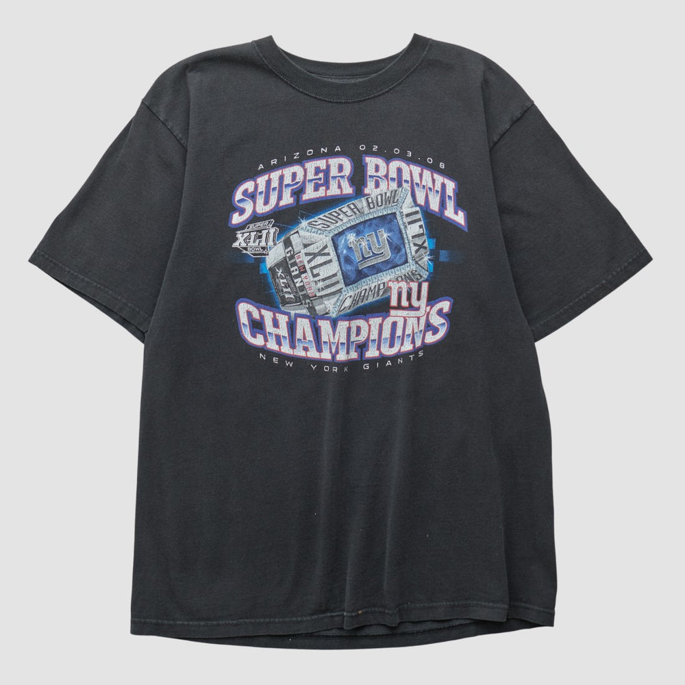 New York Giants Reebok 2008 T-shirt Black Vintage