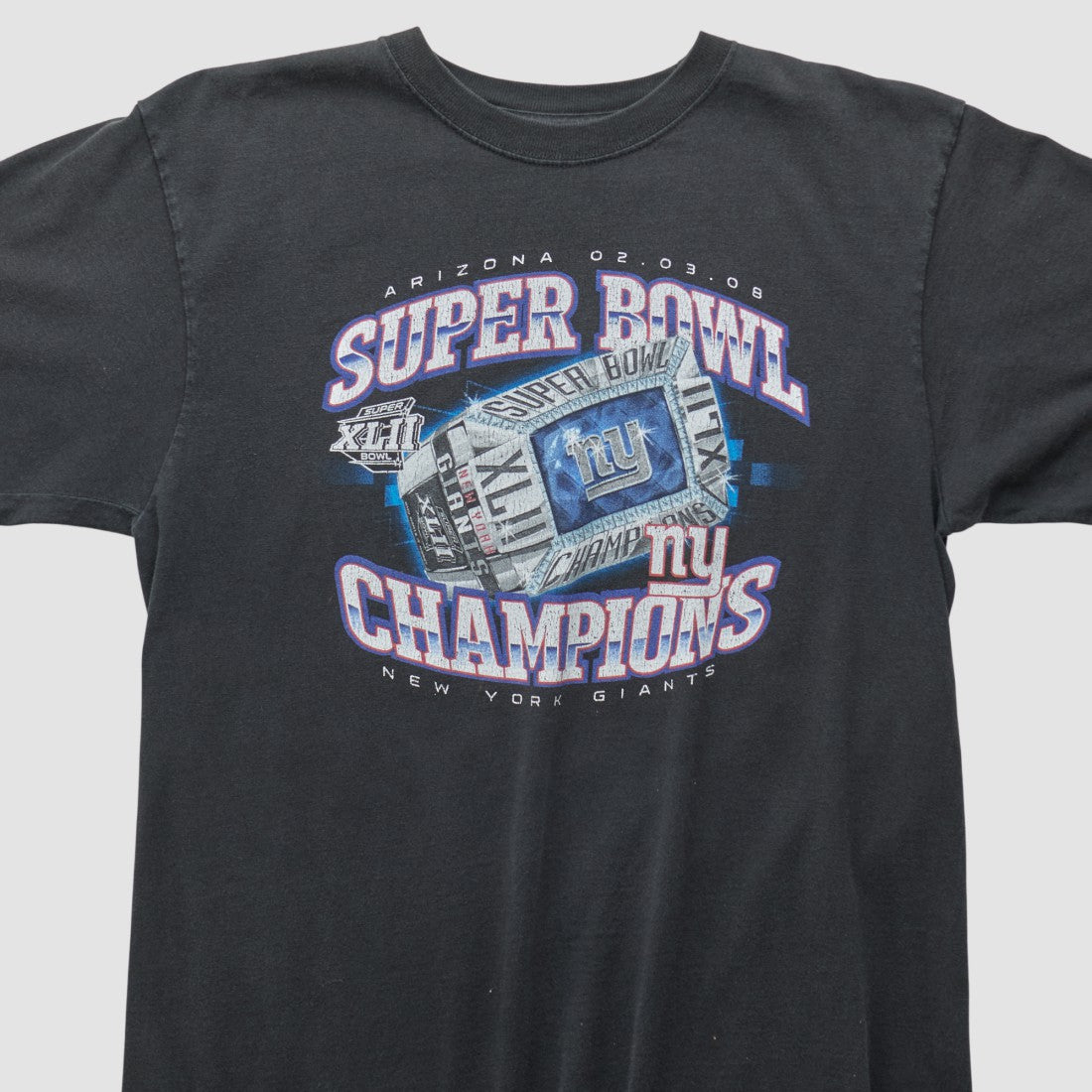 New York Giants Reebok 2008 T-shirt Black Vintage