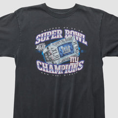 New York Giants Reebok 2008 T-shirt Black Vintage