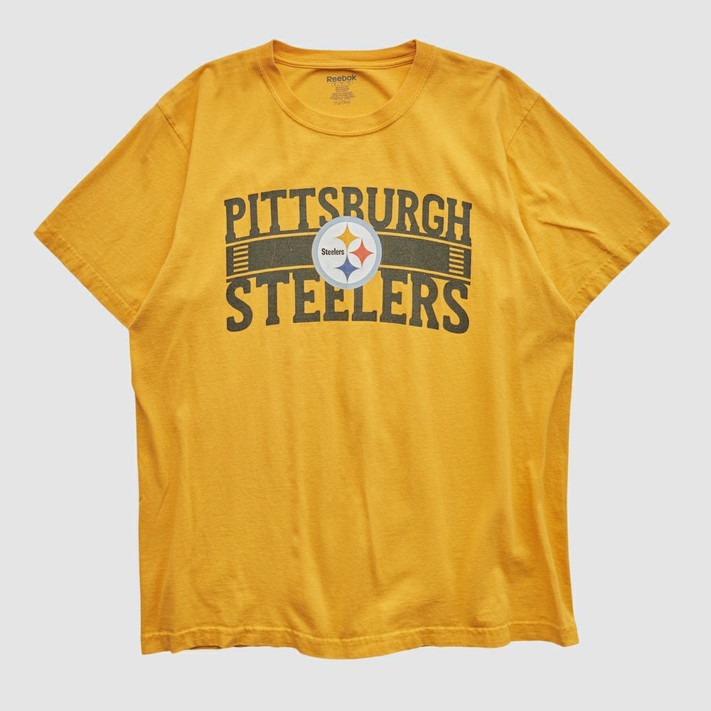Pittsburgh Steelers Reebok 2000s T-shirt Yellow Vintage