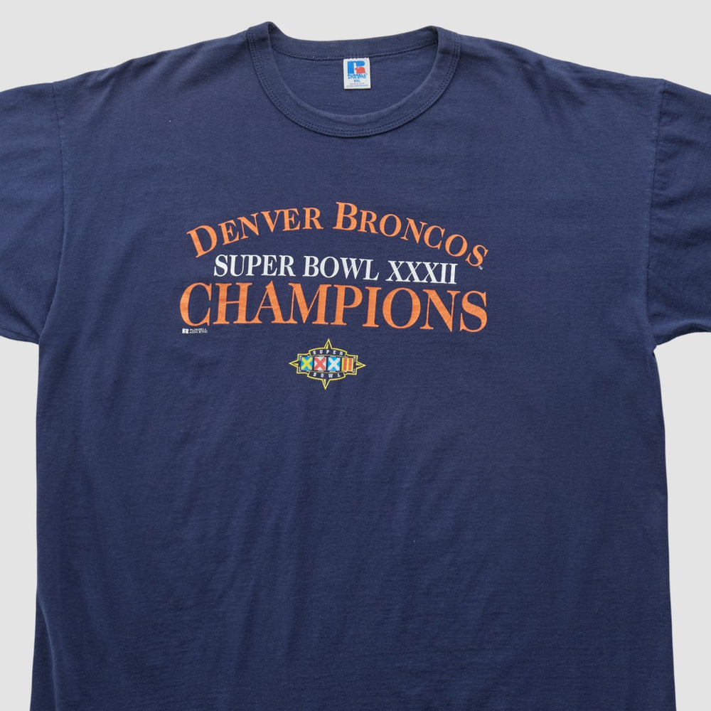 Denver Broncos Russell 1998 T-shirt Navy Vintage