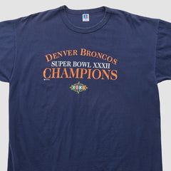 Denver Broncos Russell 1998 T-shirt Navy Vintage