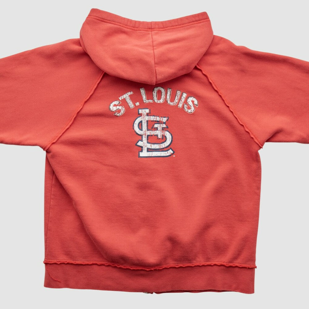 St. Louis Cardinals Genuine Merchandise 2000s Hooded Full Zip Sweatshirt - Red - S by Fanatics Real Vintage Sweatshirts