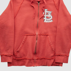 St. Louis Cardinals Genuine Merchandise 2000s Hooded Full Zip Sweatshirt - Red - S by Fanatics Real Vintage Sweatshirts