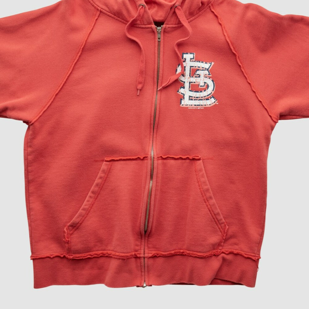 St. Louis Cardinals Genuine Merchandise 2000s Hooded Full Zip Sweatshirt - Red - S by Fanatics Real Vintage Sweatshirts