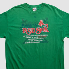 Boston Red Sox Majestic 2000s T-shirt - Green - XL by Fanatics Real Vintage T-shirts