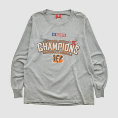 Cincinnati Bengals NFL 2005 Long Sleeve T-shirt Heather Gray Vintage