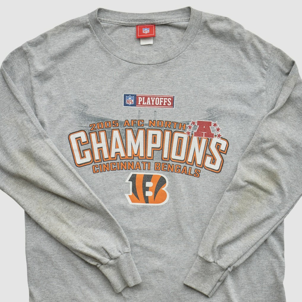 Cincinnati Bengals NFL 2005 Long Sleeve T-shirt Heather Gray Vintage
