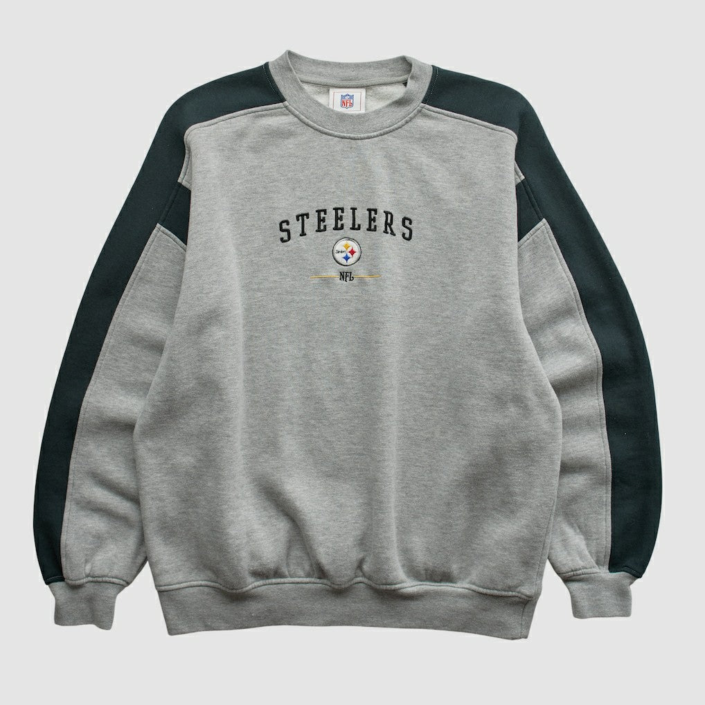 Pittsburgh Steelers NFL 2000s Pullover Sweatshirt Heather Gray Vintage