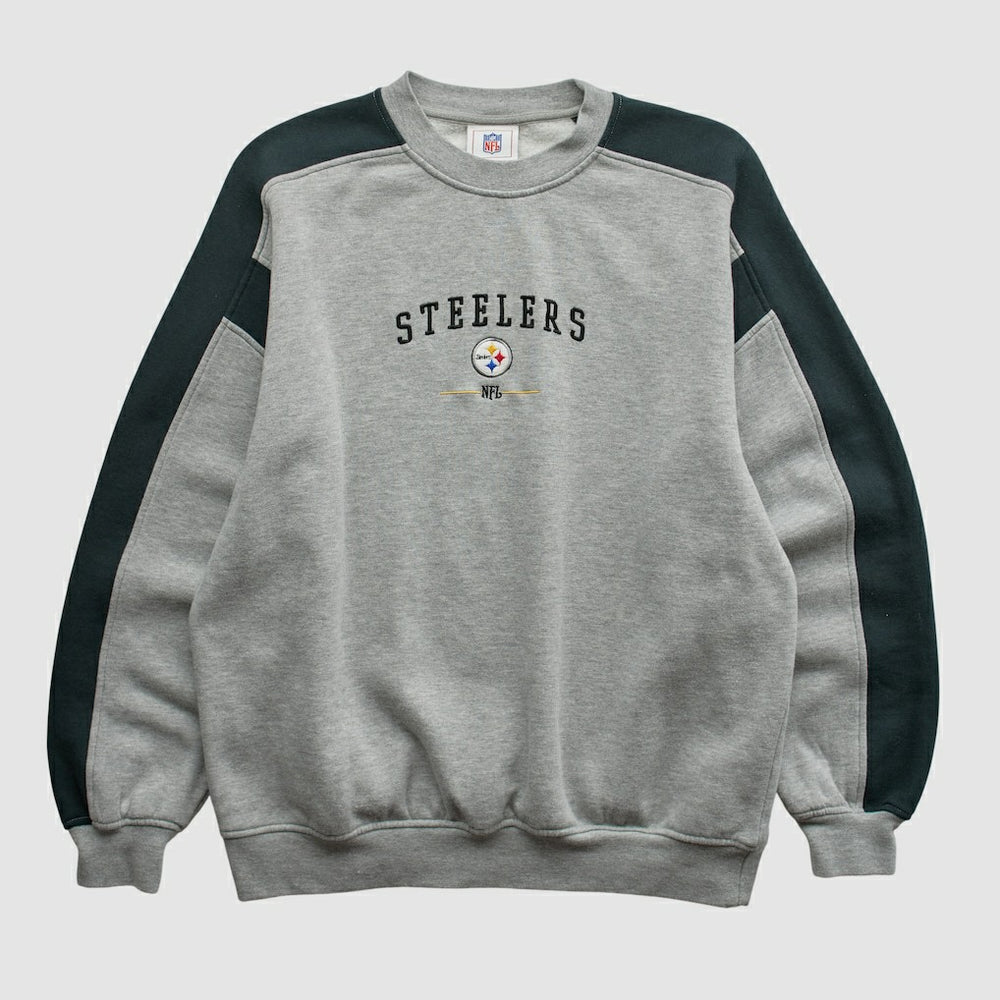 Pittsburgh Steelers NFL 2000s Pullover Sweatshirt Heather Gray Vintage