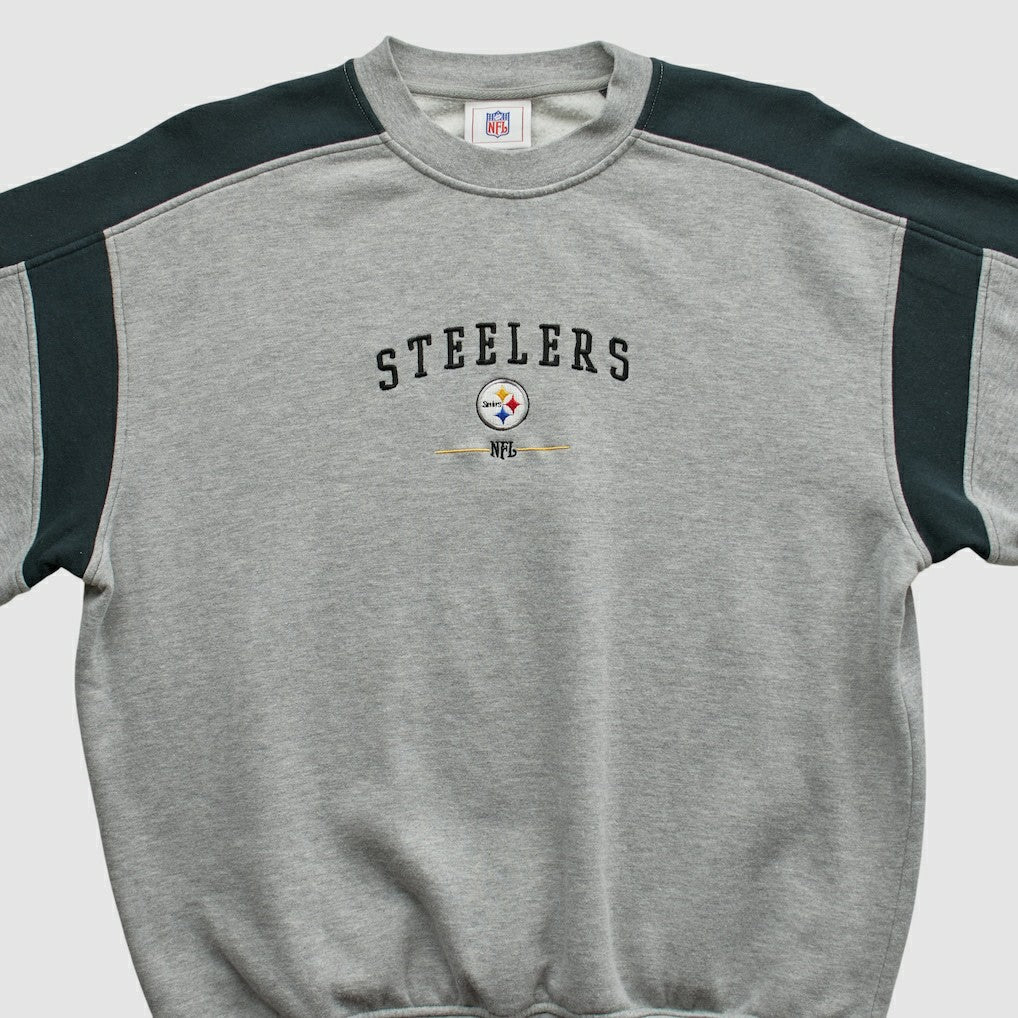 Pittsburgh Steelers NFL 2000s Pullover Sweatshirt Heather Gray Vintage