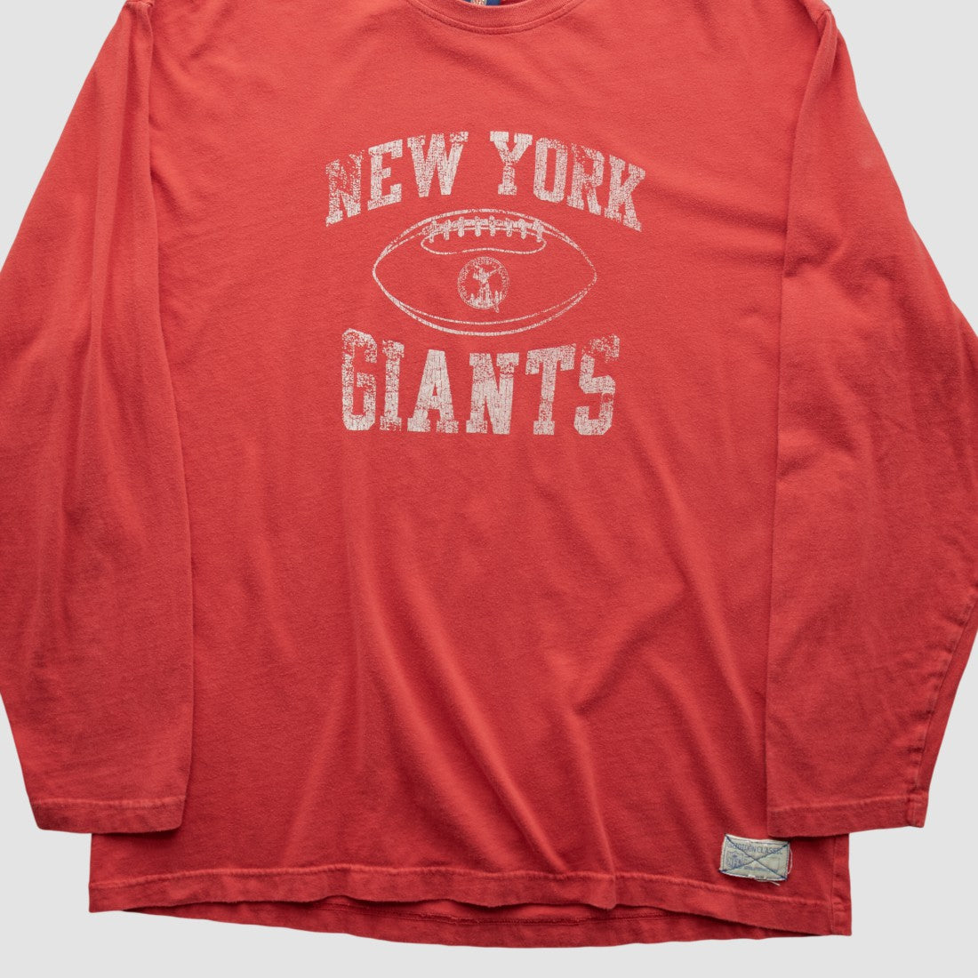 New York Giants Reebok 2000s Long Sleeve T-shirt Red Vintage