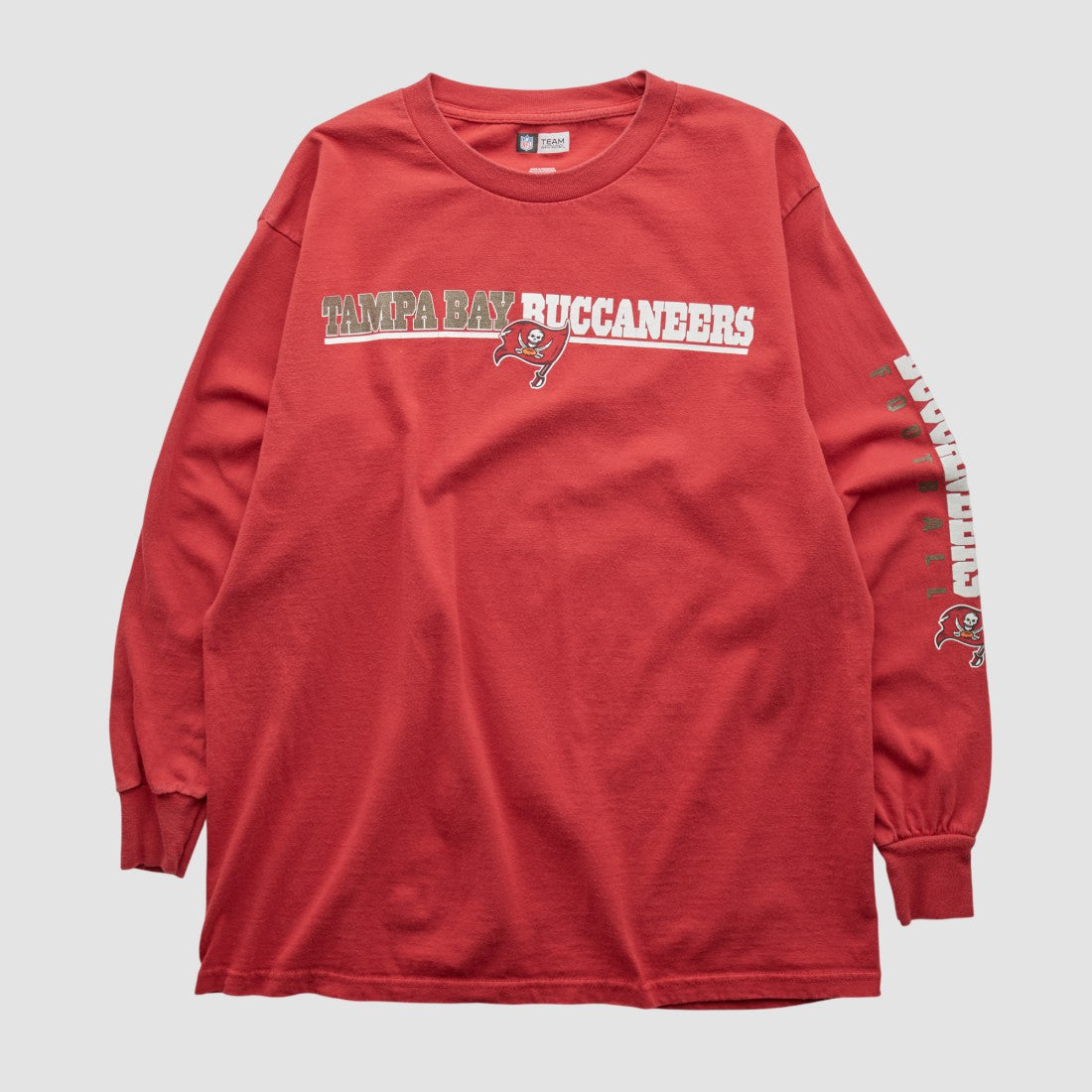 Tampa Bay Buccaneers NFL 2010s Long Sleeve T-shirt Red Vintage