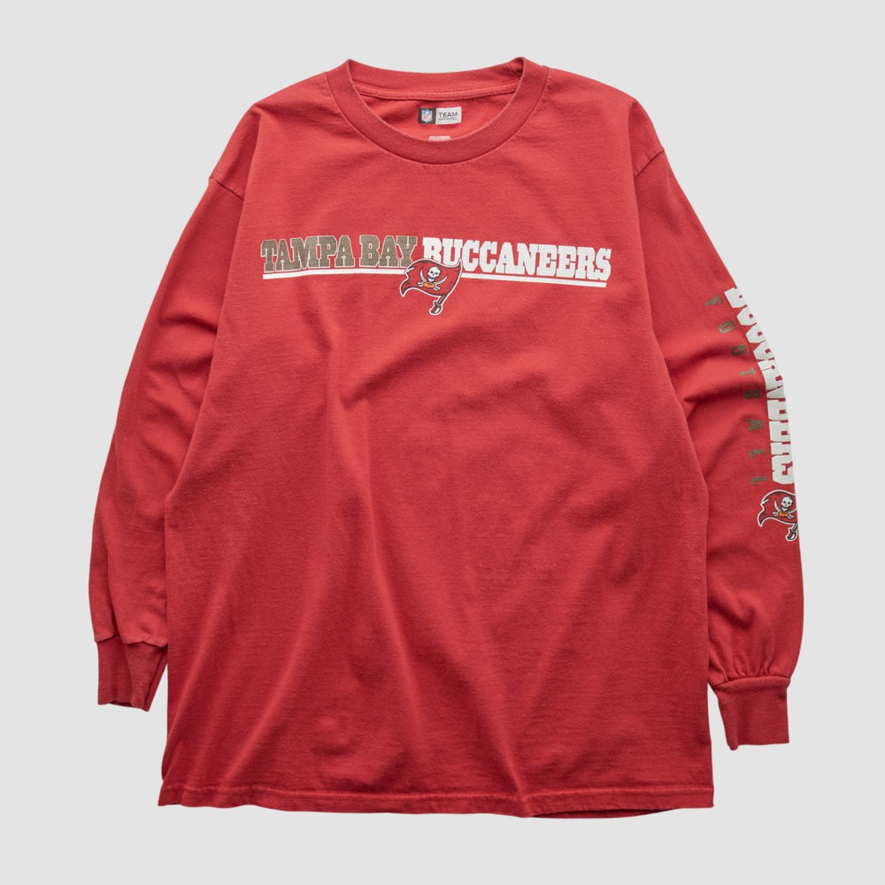 Tampa Bay Buccaneers NFL 2010s Long Sleeve T-shirt Red Vintage
