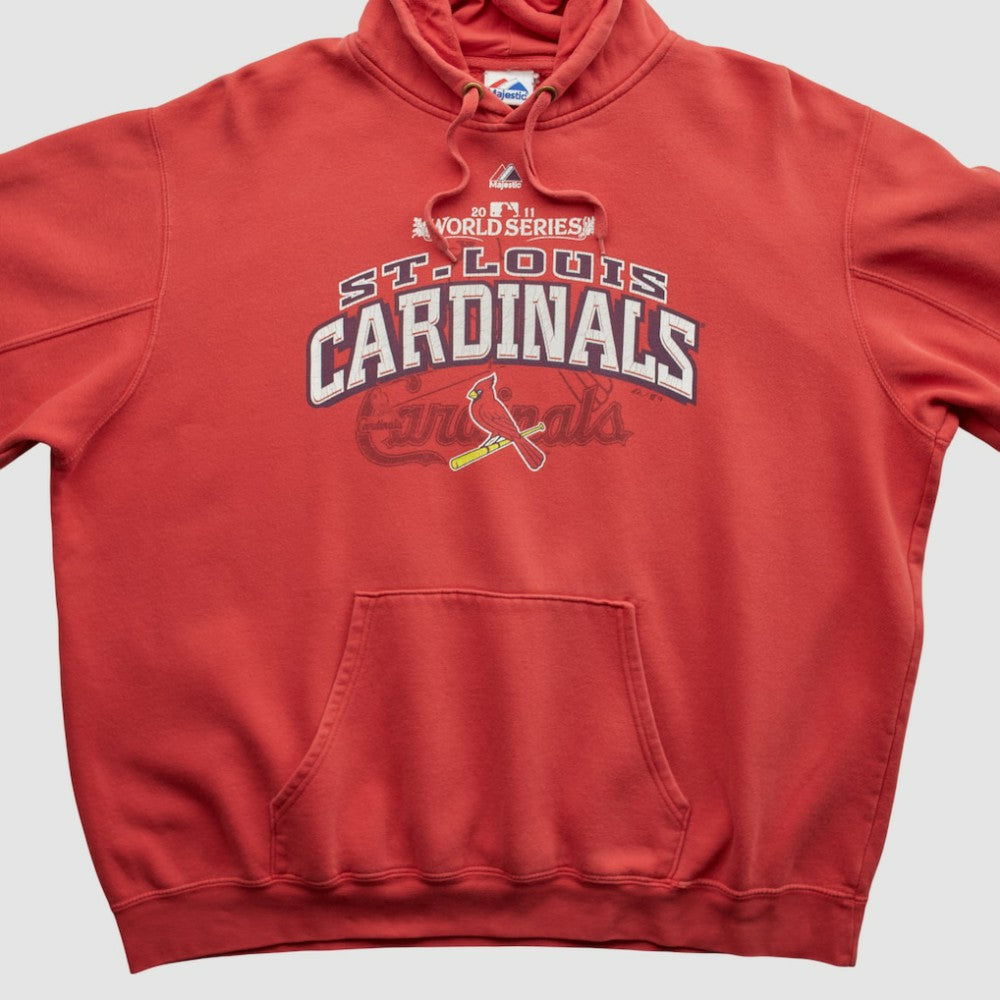 St. Louis Cardinals Majestic 2011 Hooded Sweatshirt - Red - XL by Fanatics Real Vintage Sweatshirts