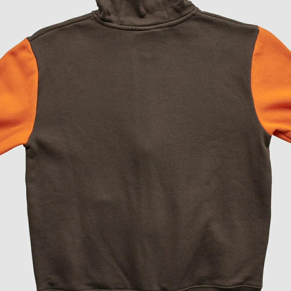 Cleveland Browns NFL 2010s Hooded Full Zip Sweatshirt Brown Yth XL Real Vintage