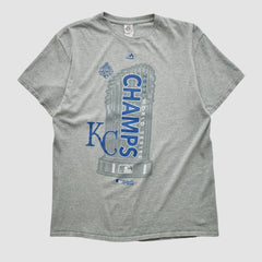 Kansas City Royals Delta 2015 T-shirt - Heather Gray - S by Fanatics Real Vintage T-shirts