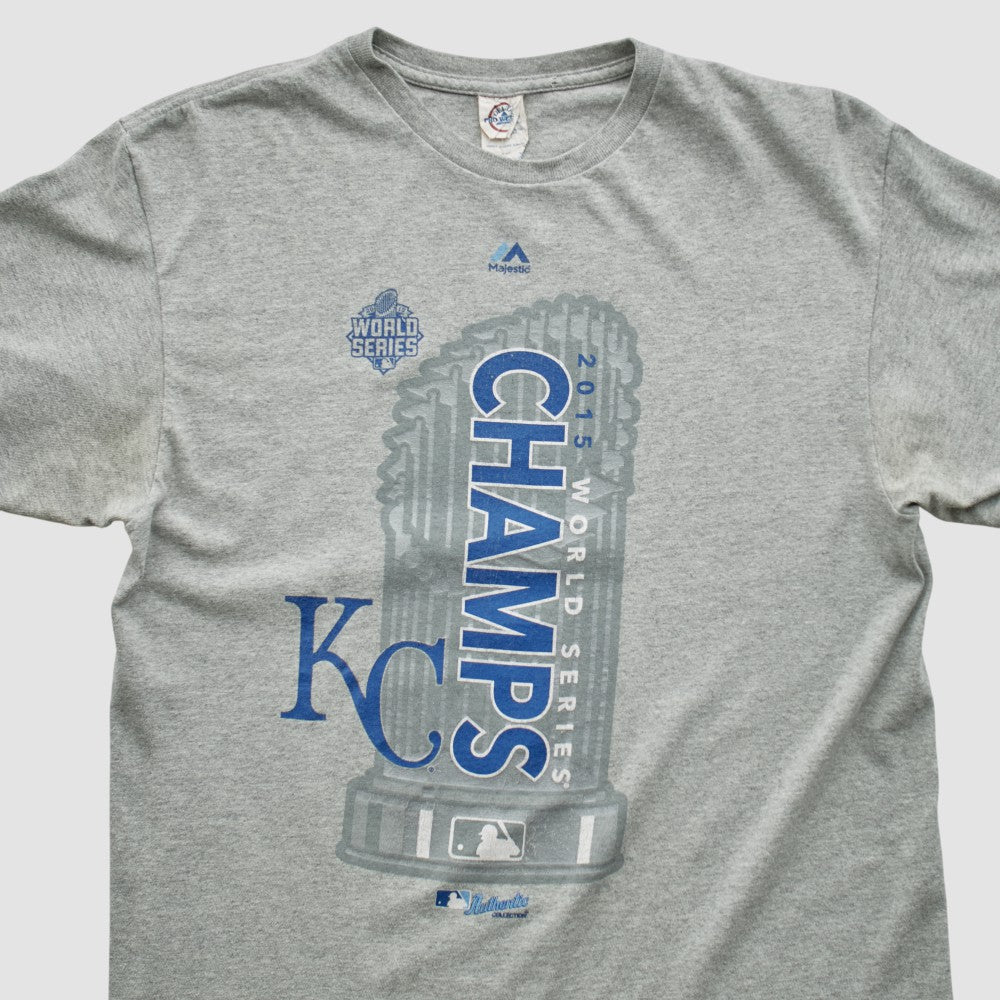 Kansas City Royals Delta 2015 T-shirt - Heather Gray - S by Fanatics Real Vintage T-shirts