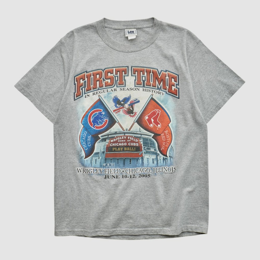 Chicago Cubs Lee Apparel 2005 T-shirt - Heather Gray - S by Fanatics Real Vintage T-shirts