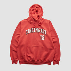 Cincinnati Reds Genuine Merchandise 2000s Hooded Pullover Sweatshirt - Red - M by Fanatics Real Vintage Pullover