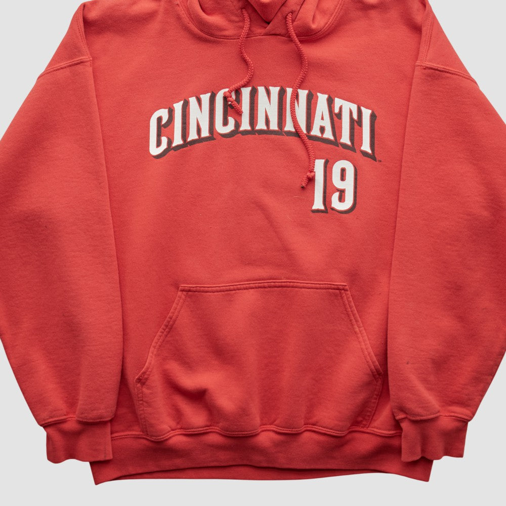 Cincinnati Reds Genuine Merchandise 2000s Hooded Pullover Sweatshirt - Red - M by Fanatics Real Vintage Pullover