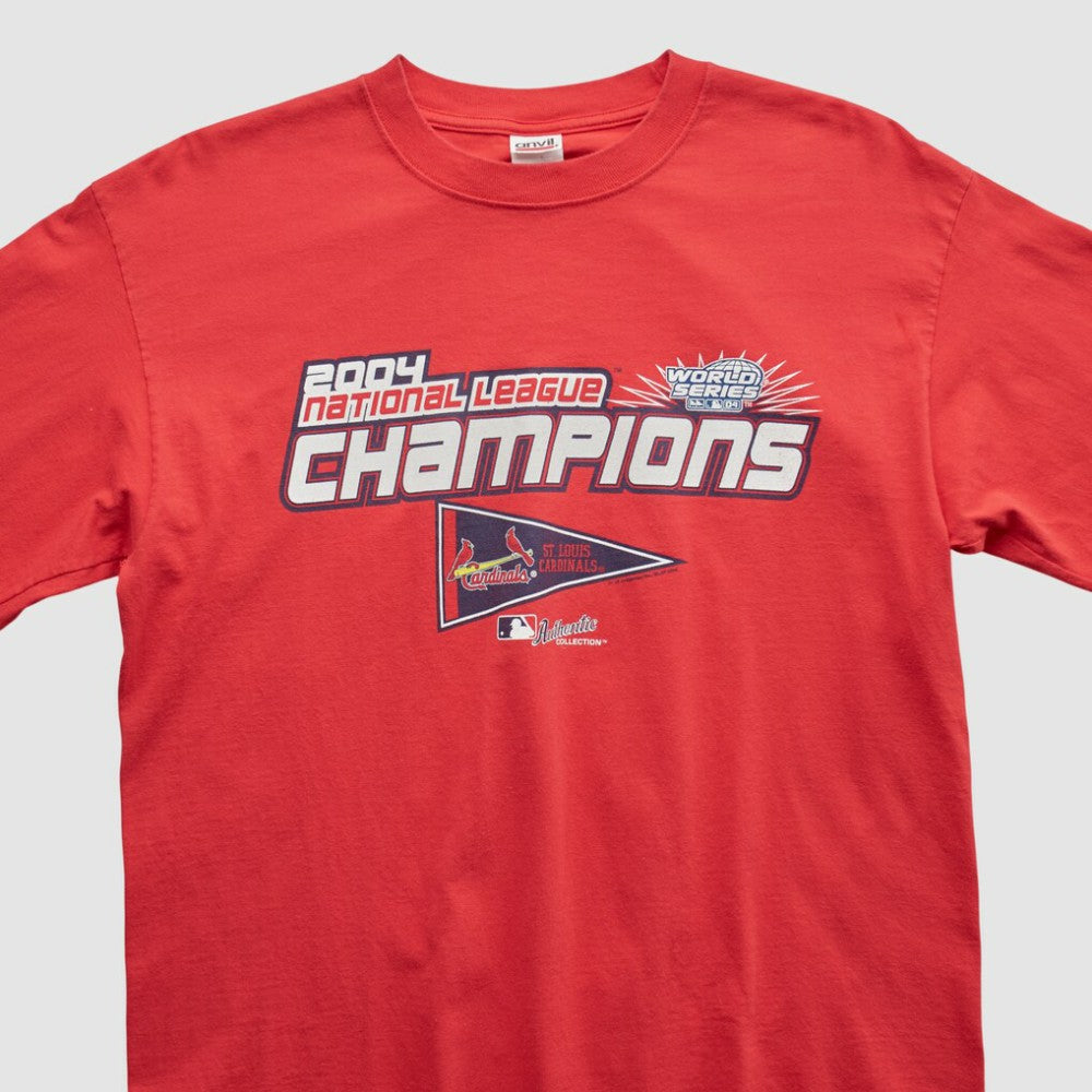 St. Louis Cardinals Anvil 2004 Long Sleeve T-shirt - Red - L by Fanatics Real Vintage T-shirts