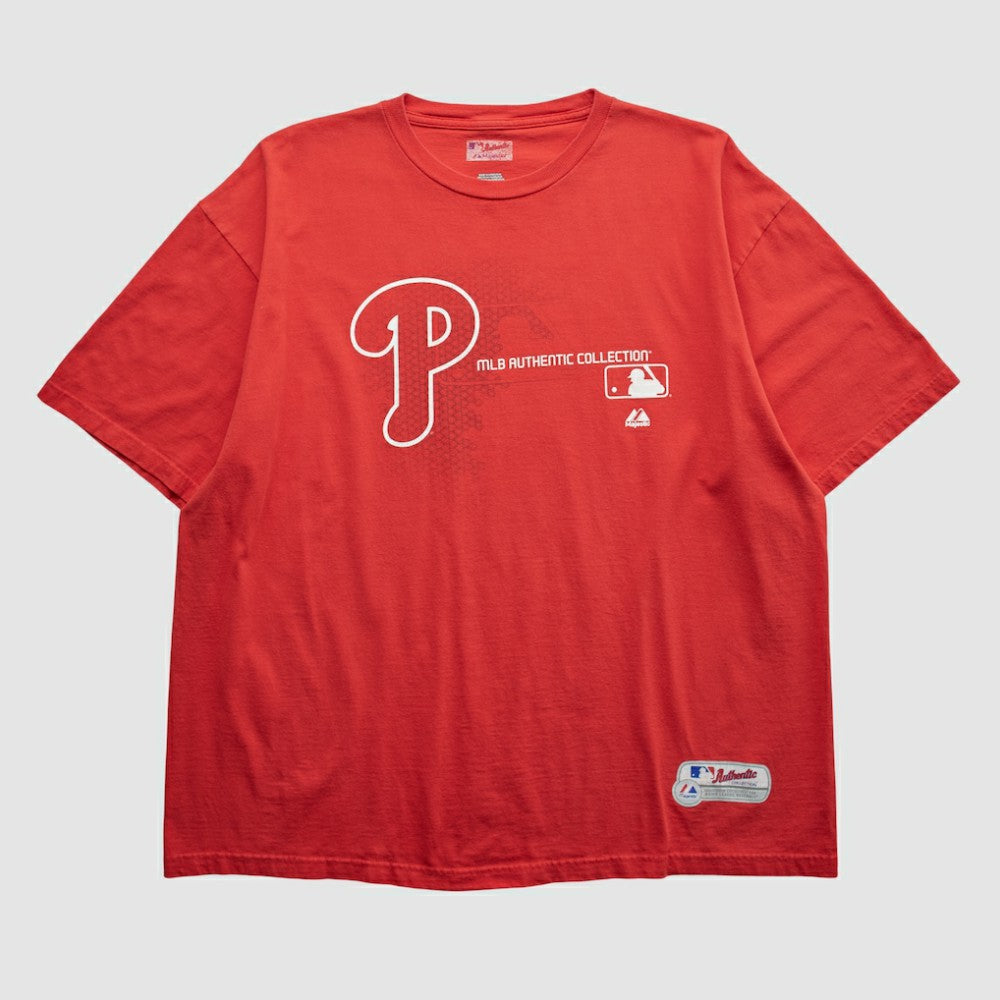 Philadelphia Phillies Majestic 2000s T-shirt - Red - 2XL by Fanatics Real Vintage T-shirts
