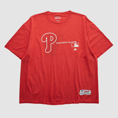 Philadelphia Phillies Majestic 2000s T-shirt - Red - 2XL by Fanatics Real Vintage T-shirts