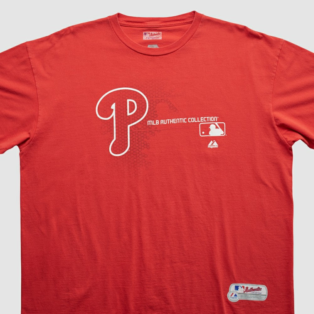 Philadelphia Phillies Majestic 2000s T-shirt - Red - 2XL by Fanatics Real Vintage T-shirts