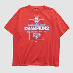 Philadelphia Phillies Majestic 2009 T-shirt - Red - L by Fanatics Real Vintage T-shirts