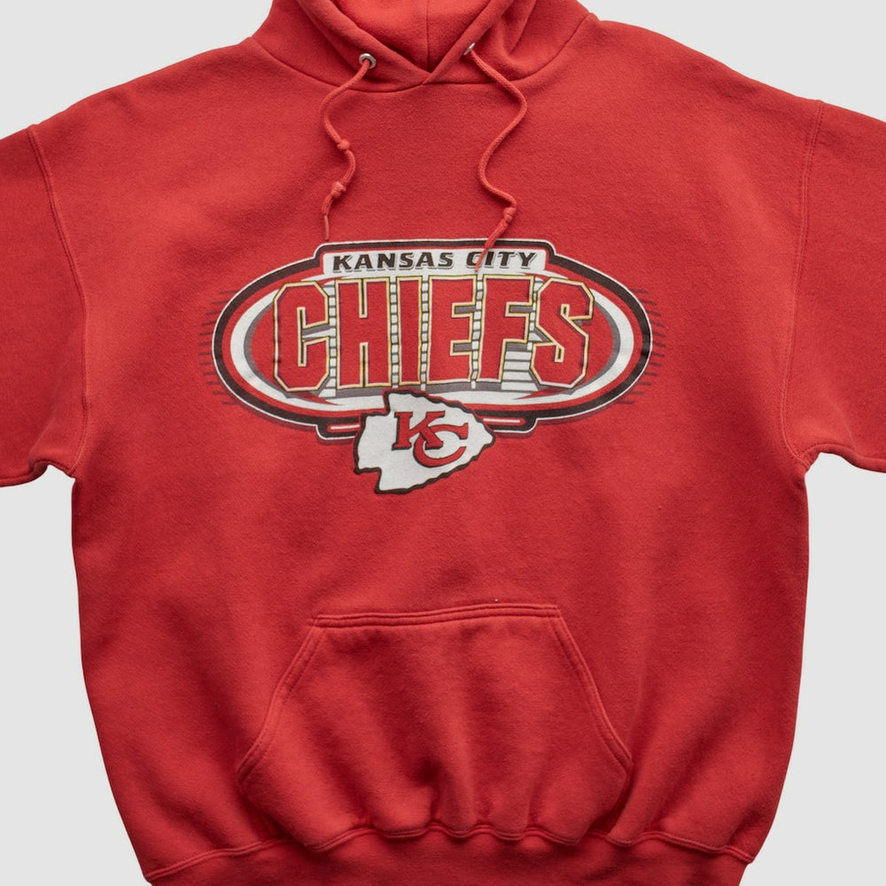 Kansas City Chiefs Logo Athletic 90s Hooded Pullover Sweatshirt Red Vintage