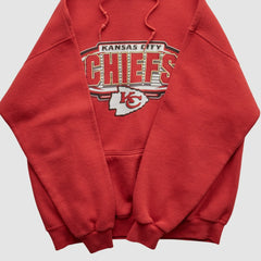 Kansas City Chiefs Logo Athletic 90s Hooded Pullover Sweatshirt Red Vintage