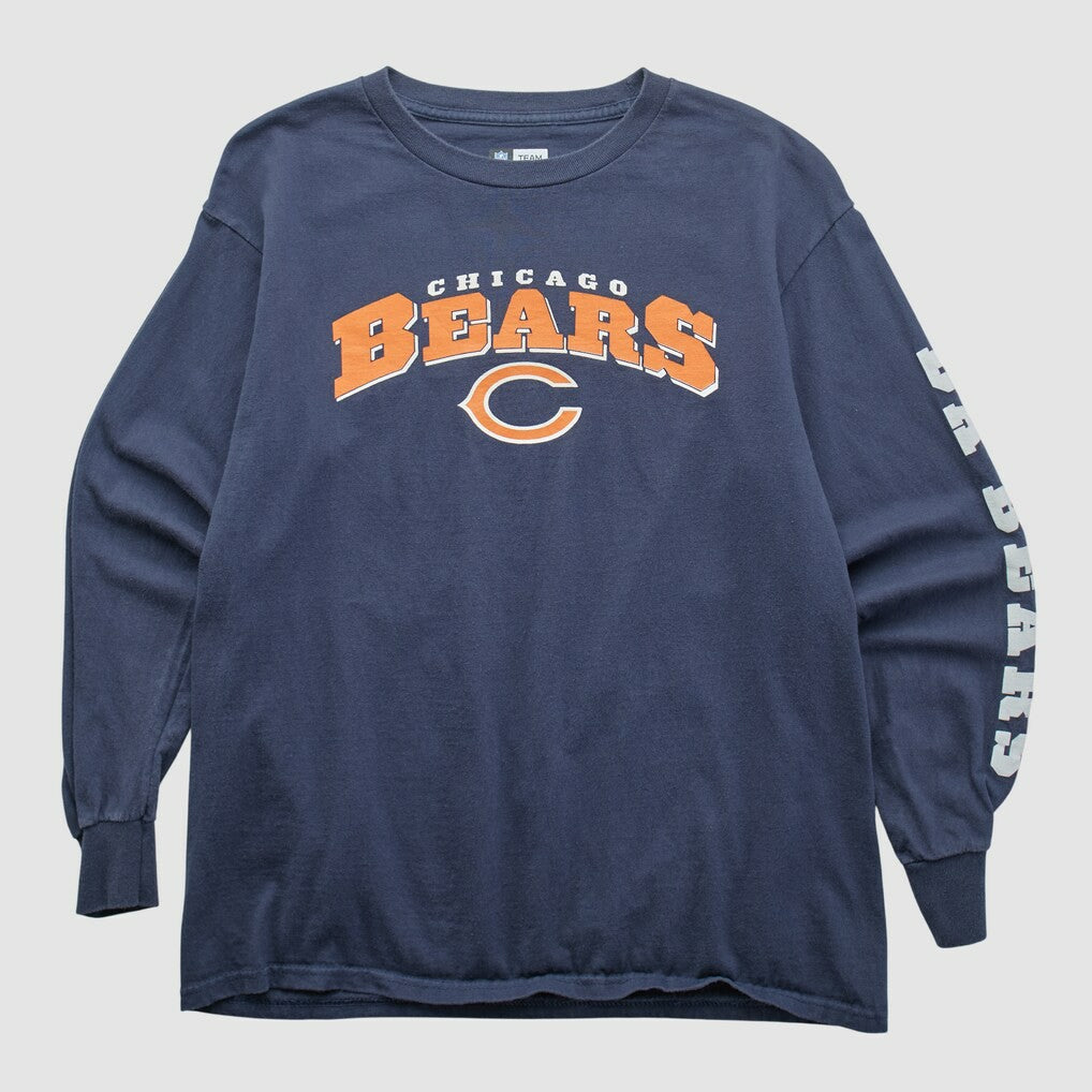 Chicago Bears NFL 2010s Long Sleeve T-shirt Navy Vintage