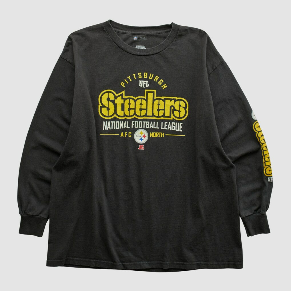 Pittsburgh Steelers NFL 2010s Long Sleeve T-shirt Black Vintage