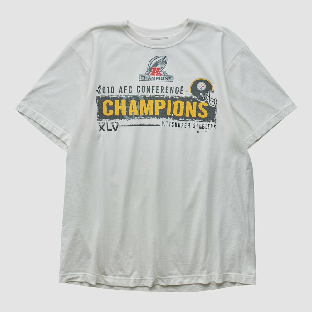 Pittsburgh Steelers Reebok 2010 T-shirt White Vintage