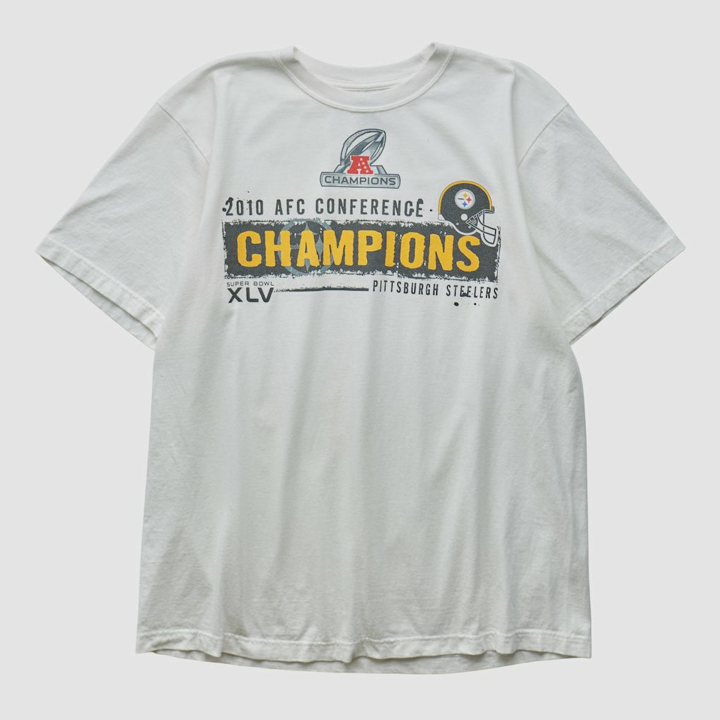 Pittsburgh Steelers Reebok 2010 T-shirt White Vintage