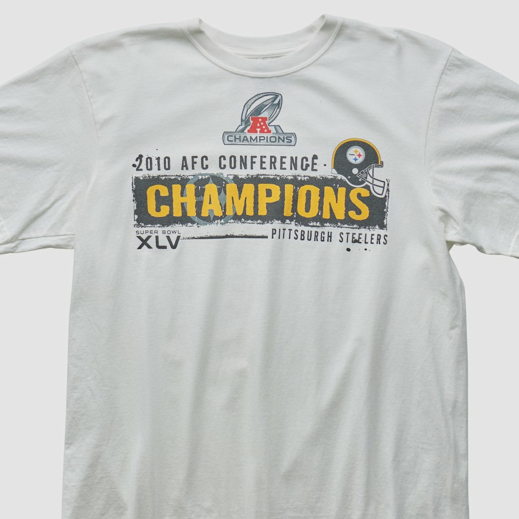 Pittsburgh Steelers Reebok 2010 T-shirt White Vintage