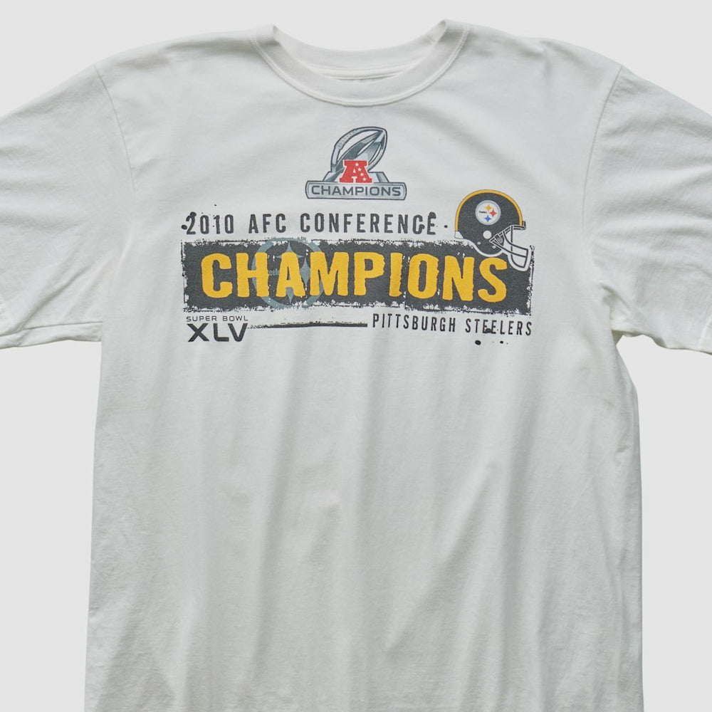 Pittsburgh Steelers Reebok 2010 T-shirt White Vintage