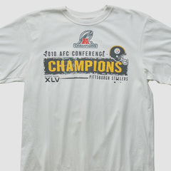 Pittsburgh Steelers Reebok 2010 T-shirt White Vintage