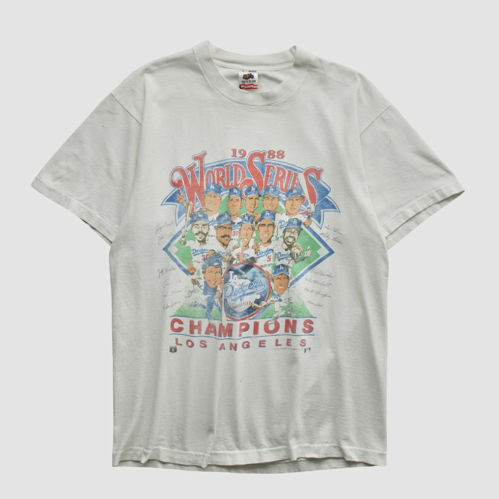 World Series Fruit of The Loom 1988 T-shirt - White - M by Fanatics Real Vintage T-shirts