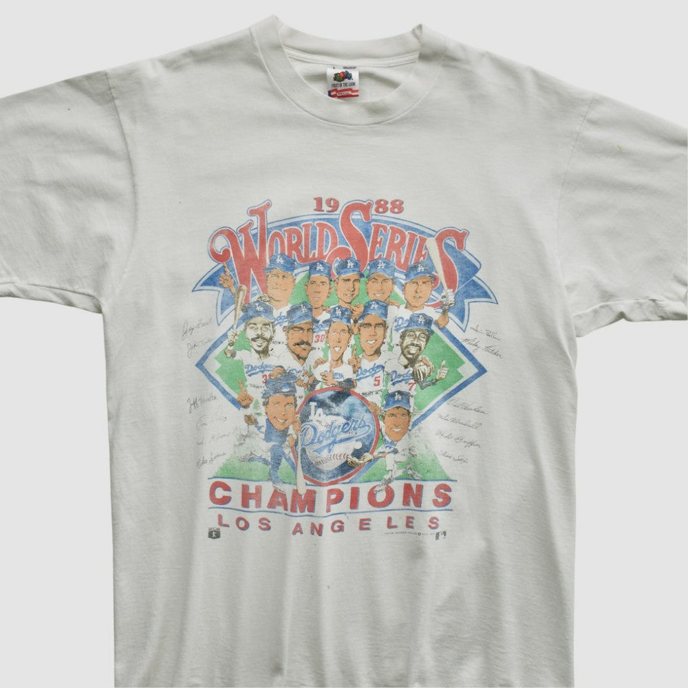 World Series Fruit of The Loom 1988 T-shirt - White - M by Fanatics Real Vintage T-shirts