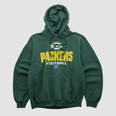 Green Bay Packers NFL 2000s Hooded Pullover Sweatshirt Green Vintage