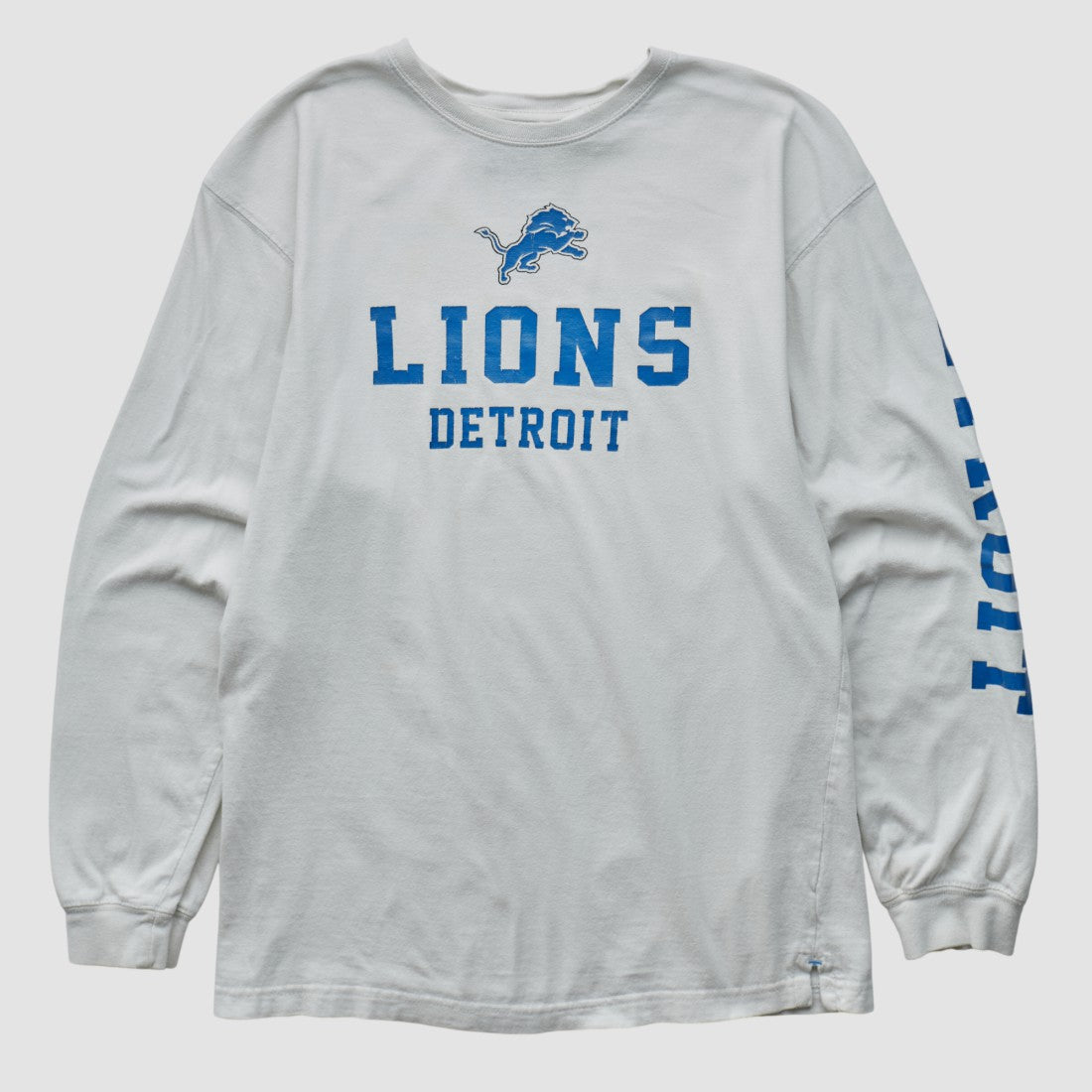 Detroit Lions NFL 2000s Long Sleeve T-shirt White Vintage