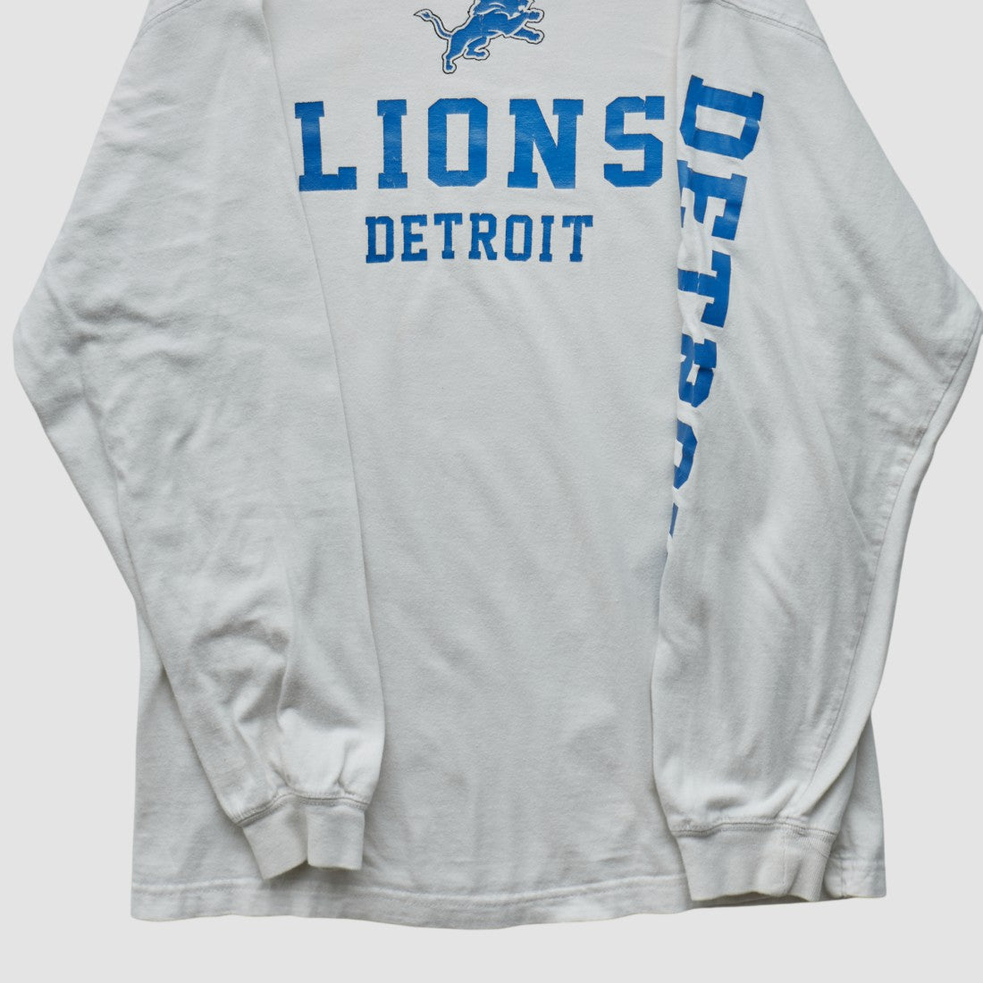 Detroit Lions NFL 2000s Long Sleeve T-shirt White Vintage