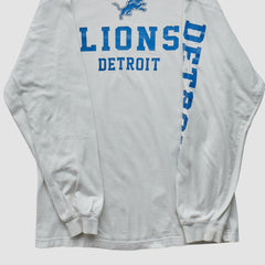 Detroit Lions NFL 2000s Long Sleeve T-shirt White Vintage