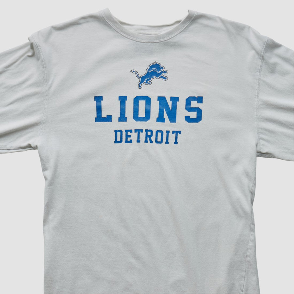 Detroit Lions NFL 2000s Long Sleeve T-shirt White Vintage
