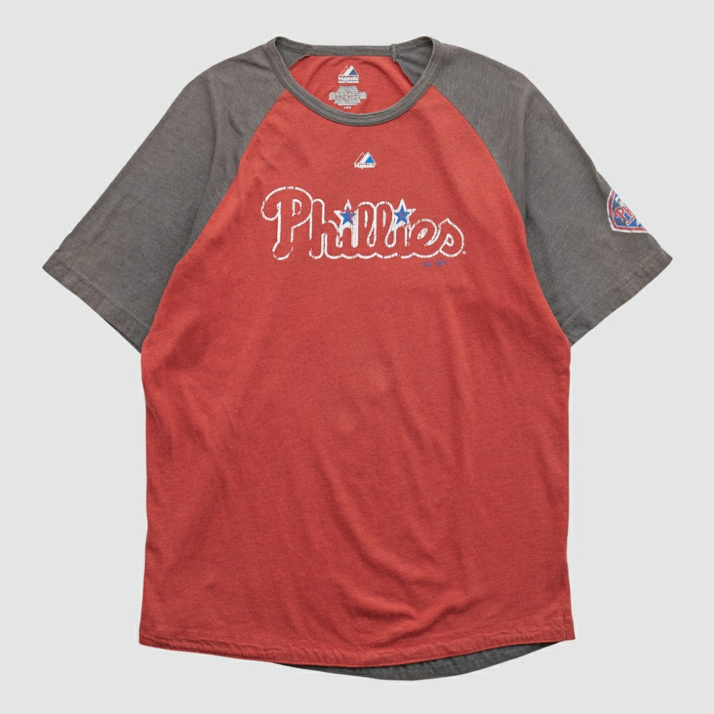 Philadelphia Phillies Majestic 2000s T-shirt - Red - M by Fanatics Real Vintage T-shirts