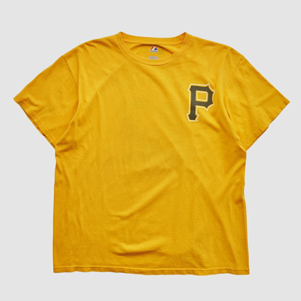 Pittsburgh Pirates Majestic 2000s T-shirt - Yellow - L by Fanatics Real Vintage T-shirts